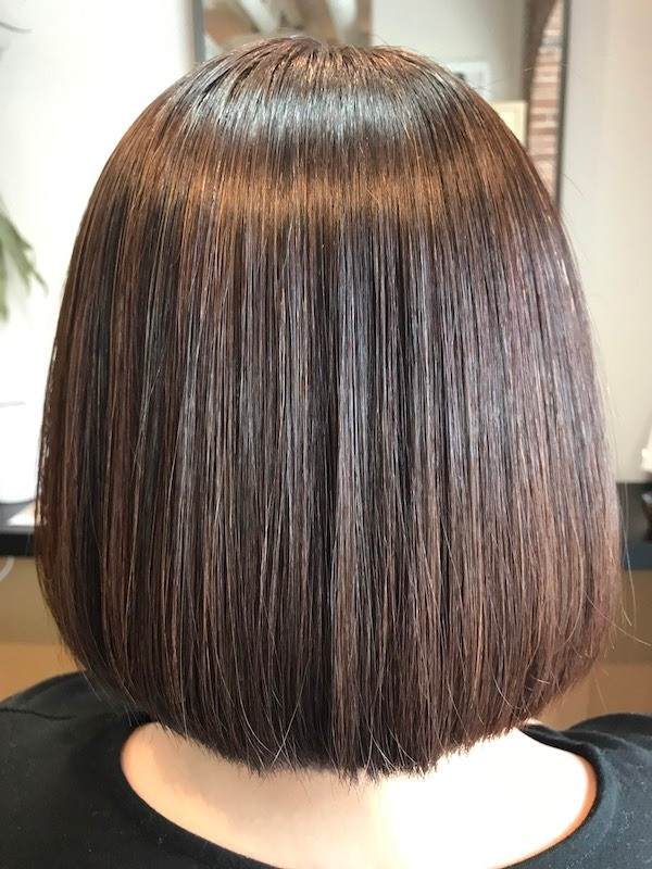 髪質改善ストレート「ハリスノフ」を定期的にされるお客様。姫路市の美容院BEREA(ベレア)はお客様のキレイを叶える美容室／ヘアサロン