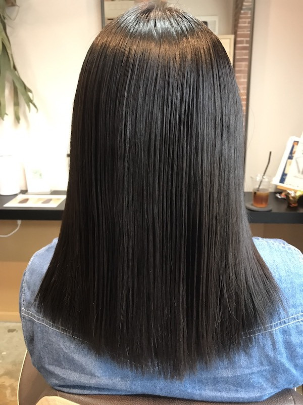 縮毛矯正でサラサラストレートになった小学生。姫路市の美容院BEREA(ベレア)はお客様のキレイを叶える美容室／ヘアサロン