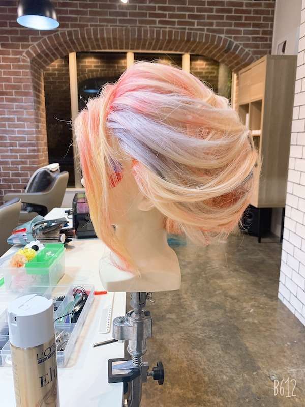 スジ盛り風アップスタイルに挑戦しました！姫路市の美容院BEREA(ベレア)はお客様のキレイを叶える美容室／ヘアサロン