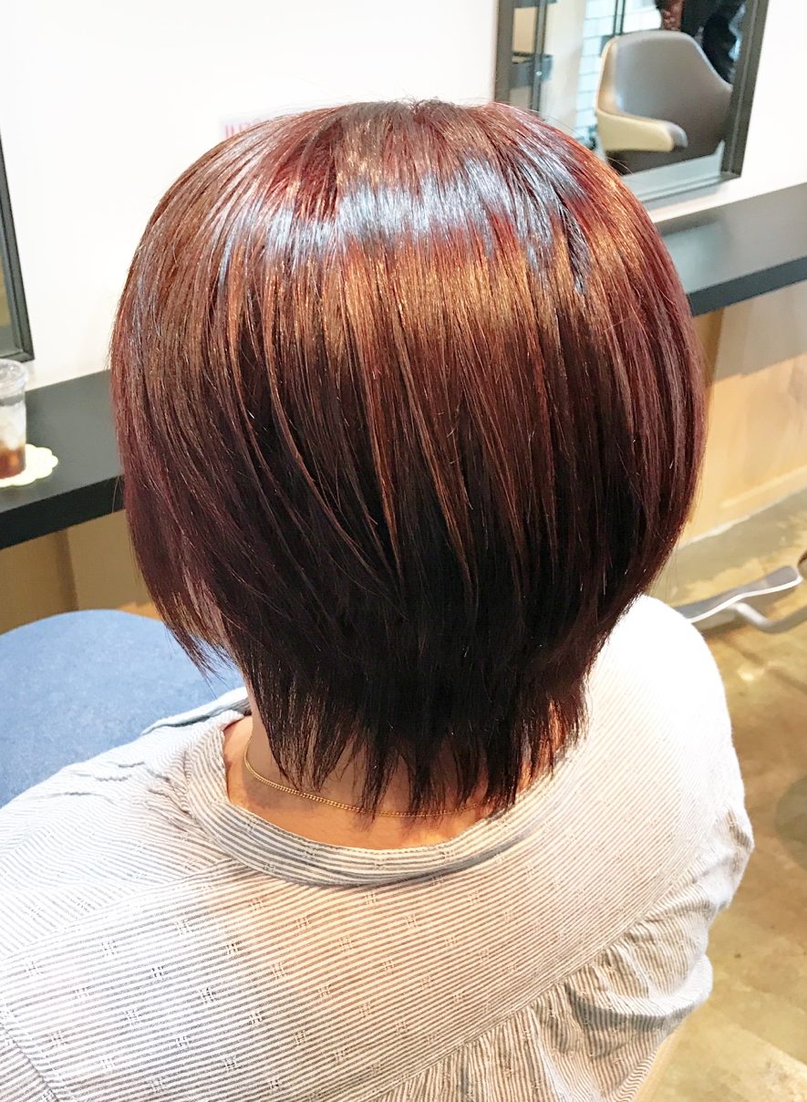 白髪染めもピンク系で！